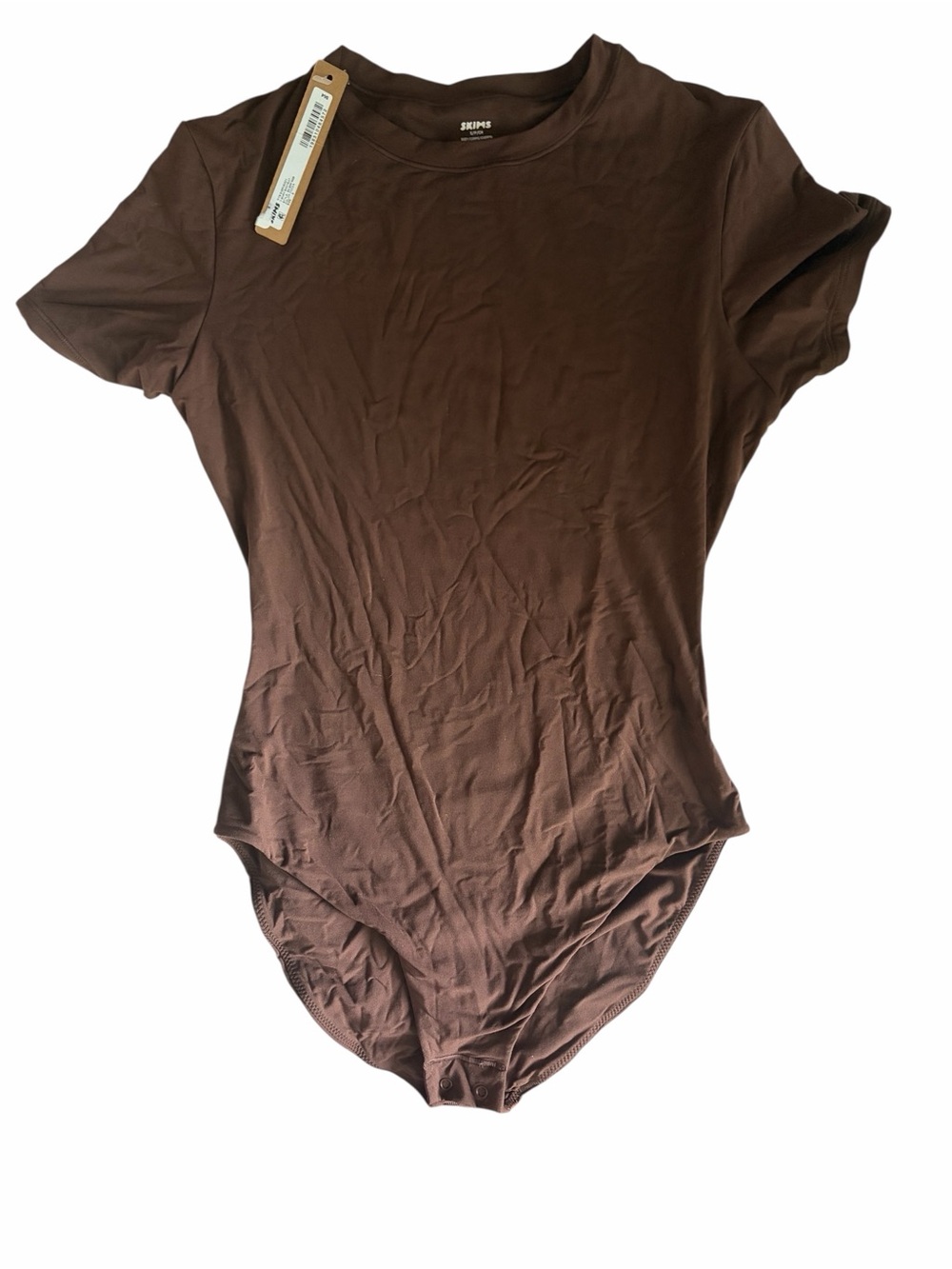 SKIMS Fits Everybody T-Shirt Bodysuit – Cocoa – Size Small – NWT